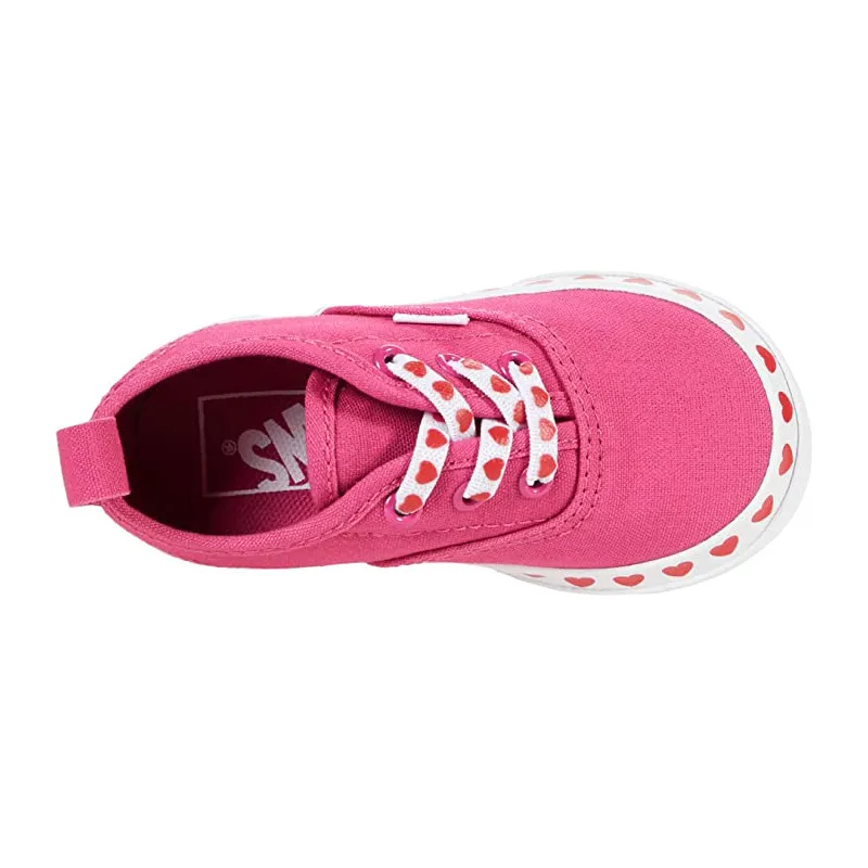 Vans Authentic Elastic Lace Heart Foxing Toddler Shoes