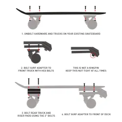 Waterborne Surfskate Eje Adapter