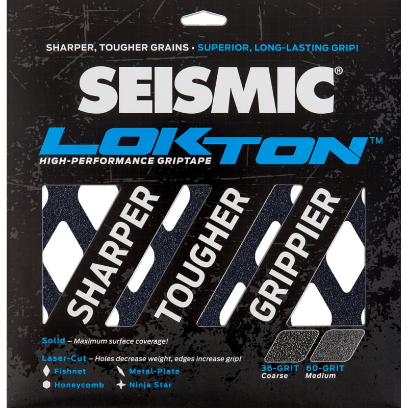 Seismic Lokton 60-grit Griptape sheets (3 pack)
