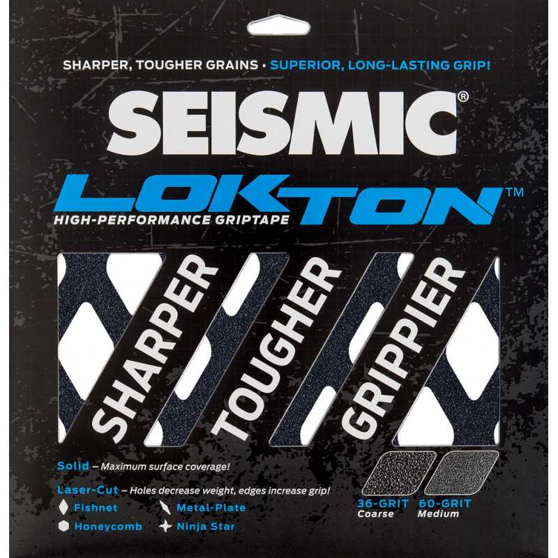 Seismic Lokton 36-grit Griptape sheets (3 pack)