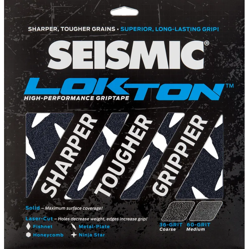 Seismic Lokton 36-grit Griptape sheets (3 pack)