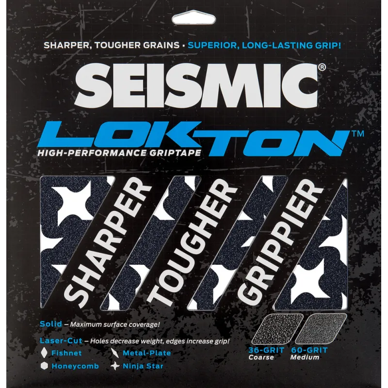 Seismic Lokton 36-grit Griptape sheets (3 pack)