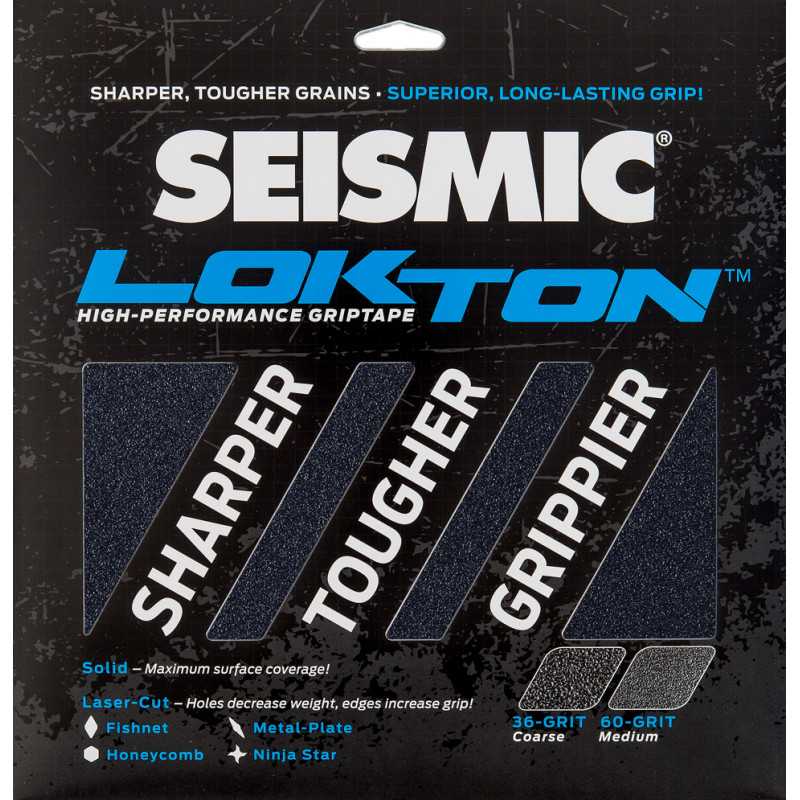 Seismic Lokton 36-grit Griptape sheets (3 pack)