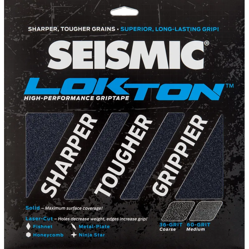 Seismic Lokton 36-grit Griptape sheets (3 pack)