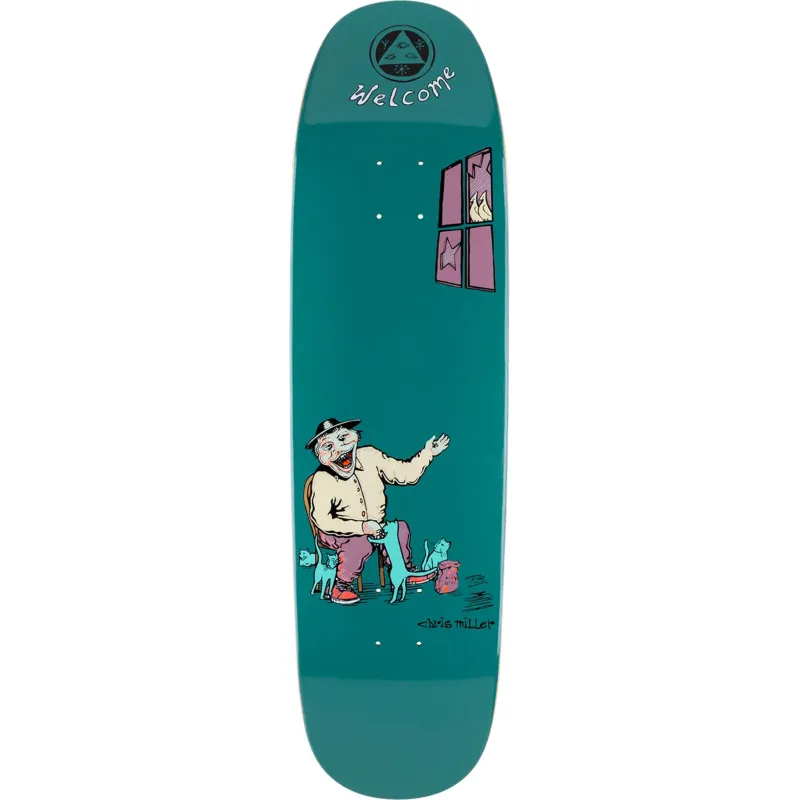 Welcome Chris Miller Bird Feeder On Catblood 2 8.75" Skateboard Deck