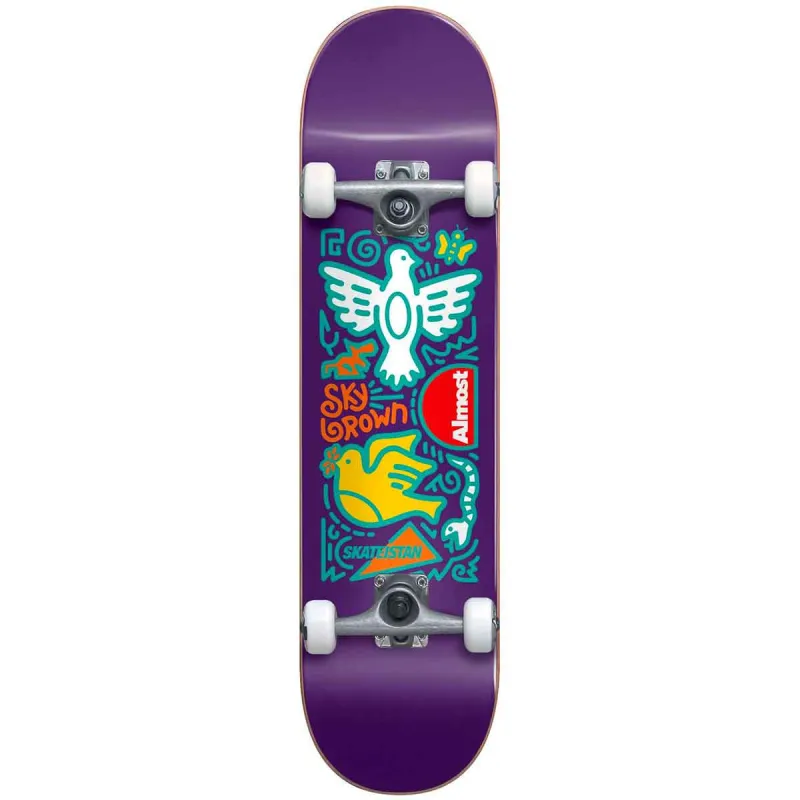 Almost Skateistan Sky Doodle First Push 7.875" Skateboard Complete