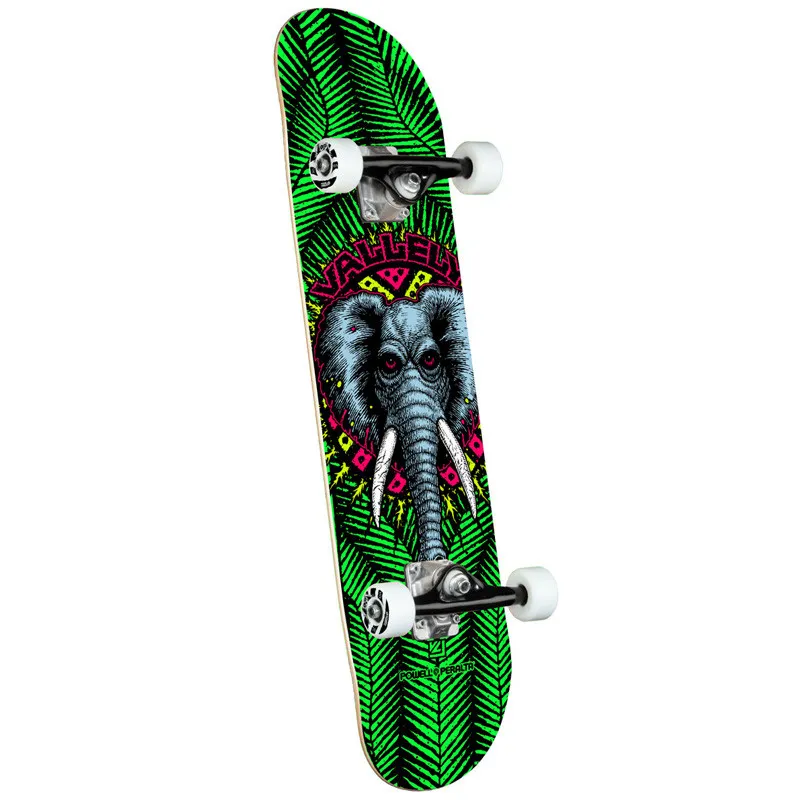 Powell-Peralta Vallely Elephant Shape 242 Green 8.0" Skateboard Complete