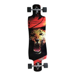 Gravity Drop Through Leopard 38" Drop Through Longboard Complete