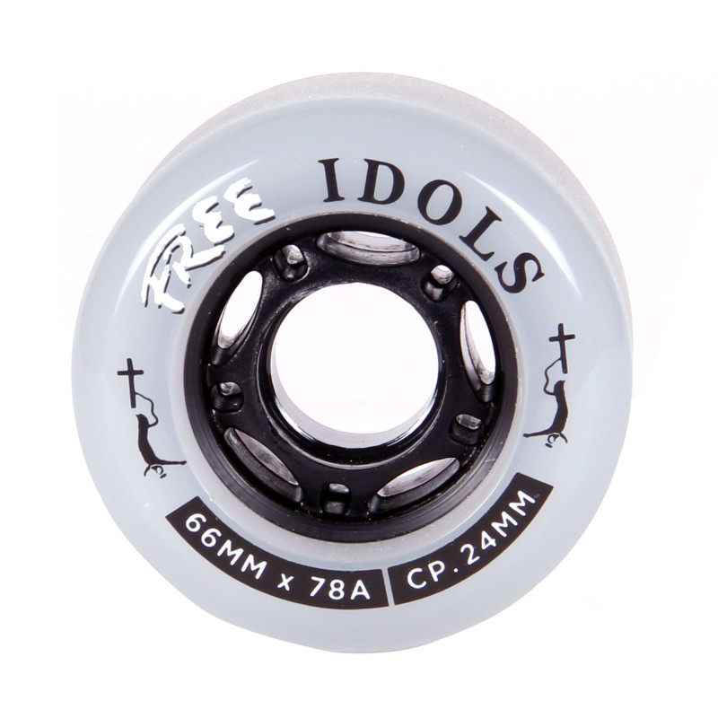 Free Wheels Smoke Idols 66mm 78A Longboard Roues Free Wheels Smoke Idols 66mm 78A Longboard Roues