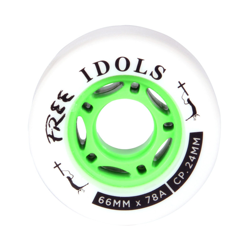 Gentleman vriendelijk Uitschakelen Tragisch Free Wheels Platinum Idols 66mm 78A Longboard Wheels kopen bij de Longboard  winkel in Den Haag, Nederland