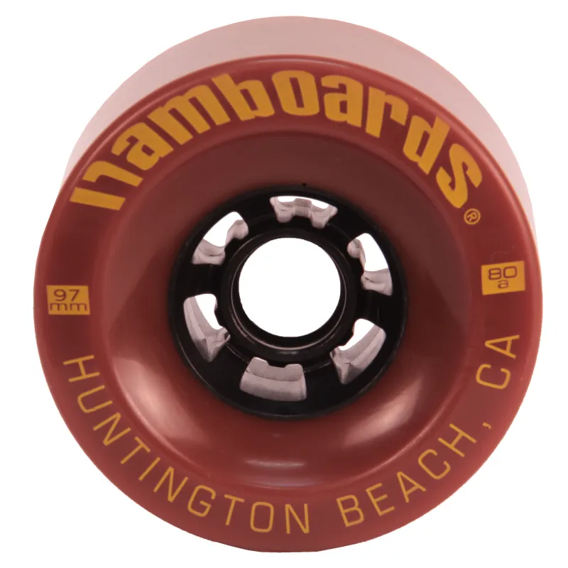 Hamboards PU 97mm 80A Longboard Wheels