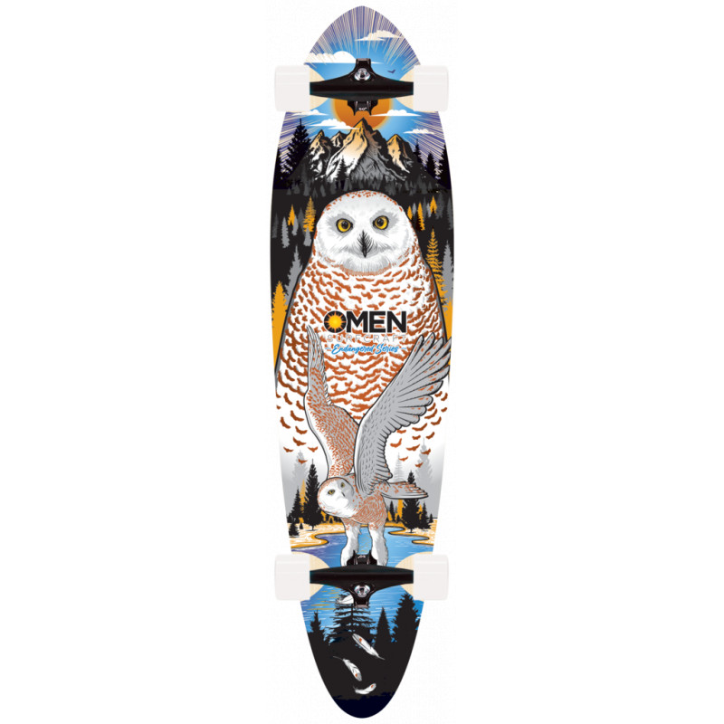 Omen Endangered Schneey Owl 38" Longboard Complete