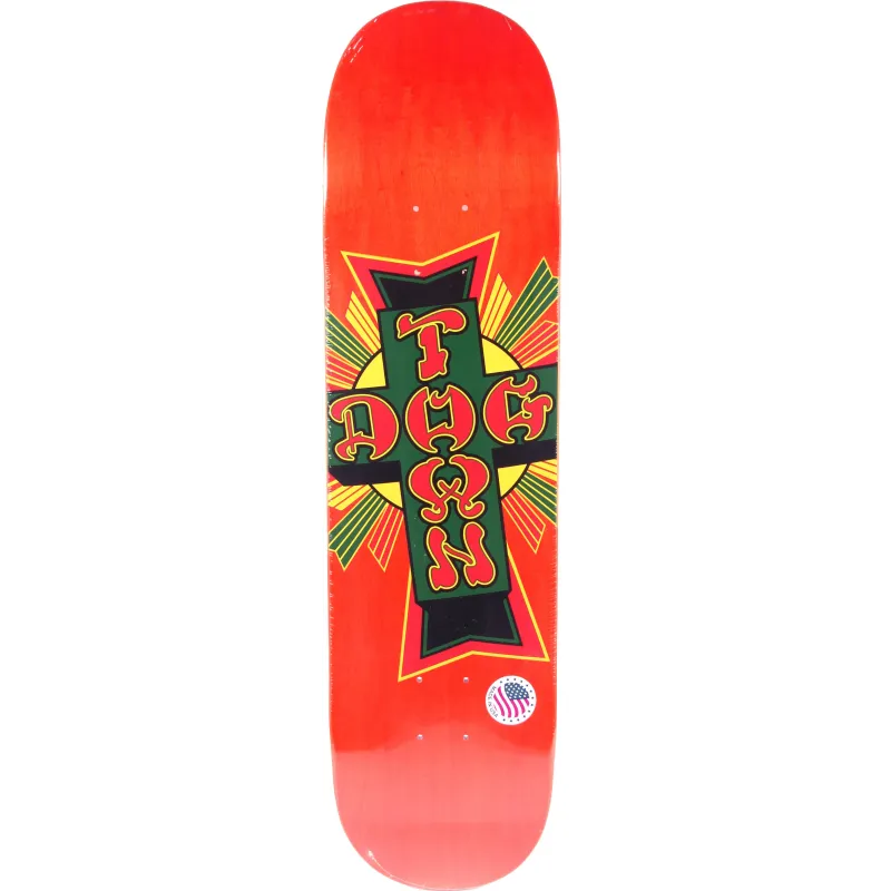 Dogtown Street Cross Rasta Cross 8.5" Skateboard Deck