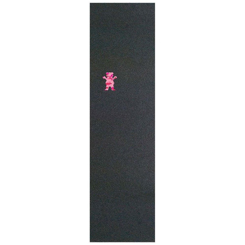 Grizzly Leticia Bufoni Camo Bear 9" Griptape Sheet Pink