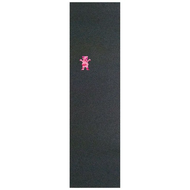 Grizzly Leticia Bufoni Camo Bear 9" Griptape Sheet Pink
