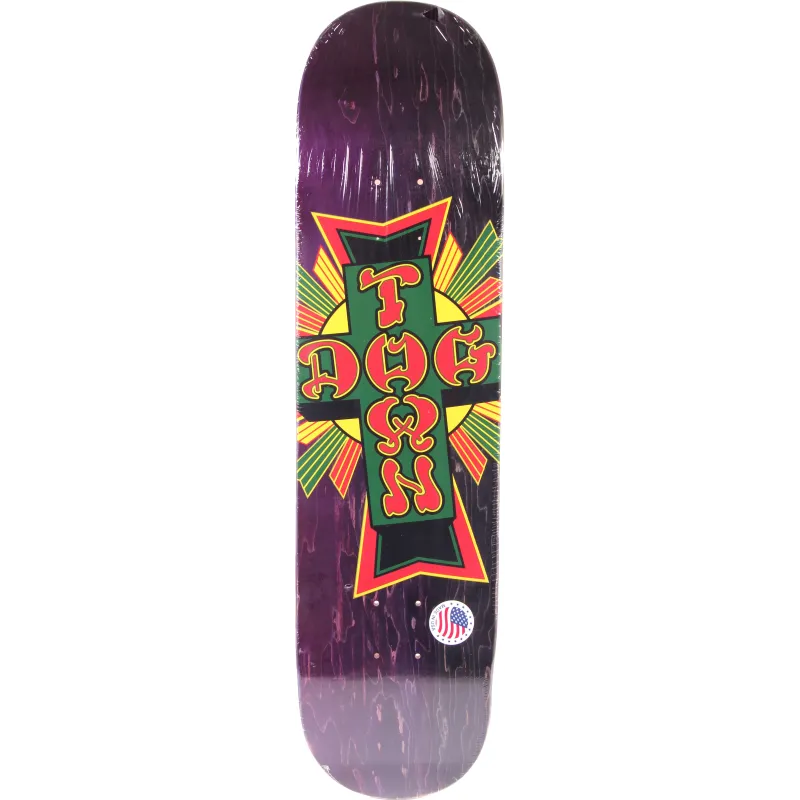 Dogtown Street Cross Rasta Cross 8.375" Skateboard Deck