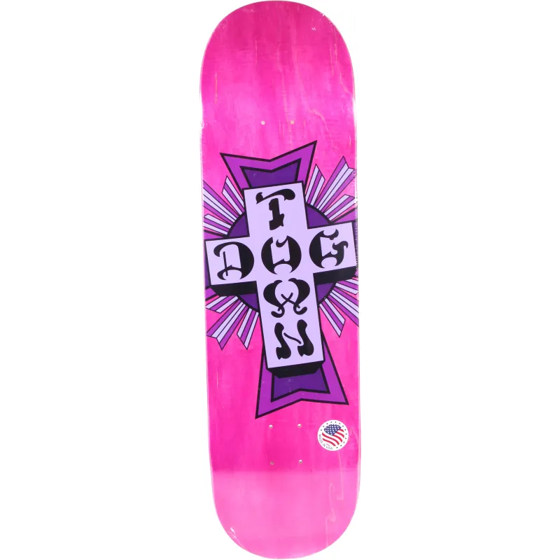 Dogtown Street Cross Purple Cross 7.75" Skateboard Deck