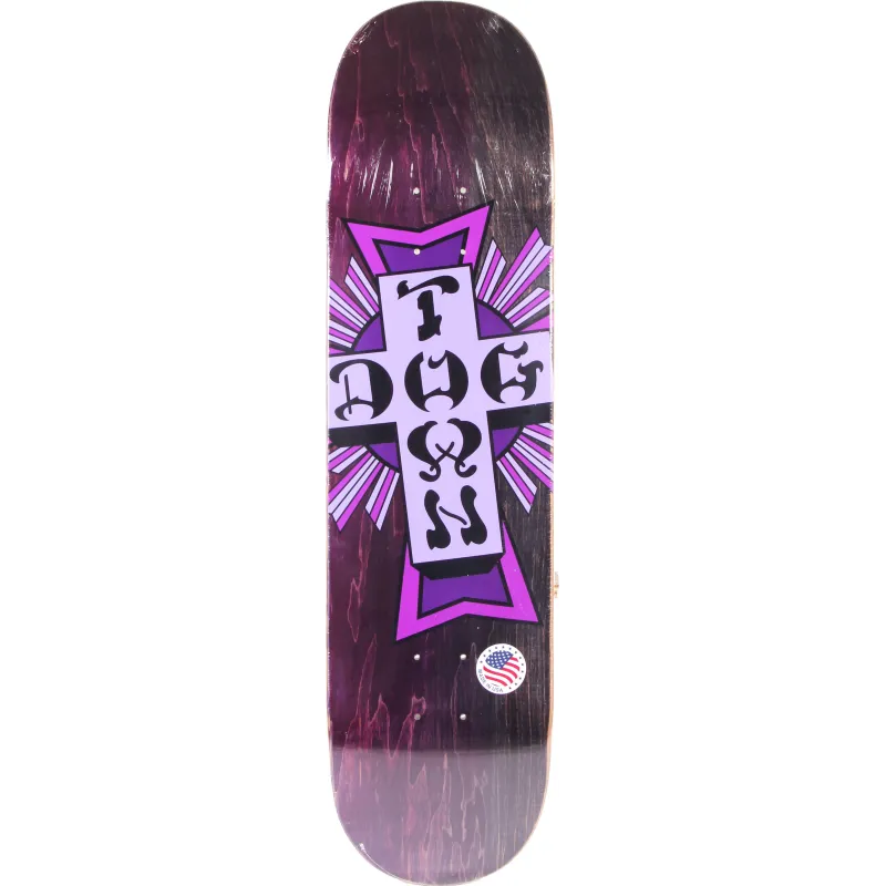 Dogtown Street Cross Purple Cross 7.875" Skateboard Deck