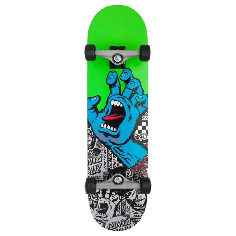 Santa Cruz Flier Hand Large Sk8 8.25" Skateboard Complete
