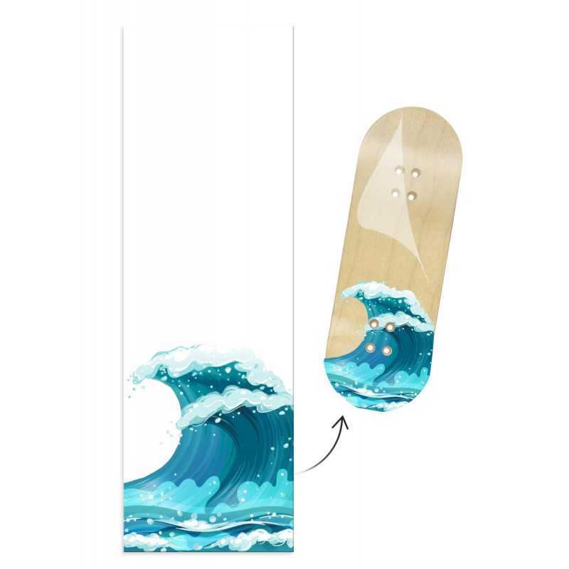 Teak Tuning Fingerboard Deck Graphic Wrap Teak Tuning Fingerboard Deck Graphic Wrap