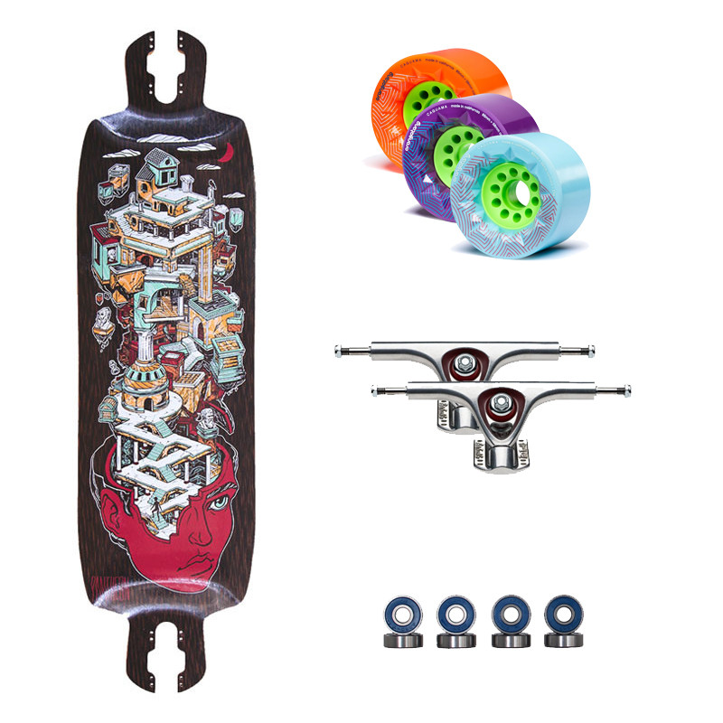 Pantheon Nexus FG Ruins Graphic Orangatang 36.25" - Longboard Complete Pantheon Nexus FG Ruins Graphic Orangatang 36.25" - Longboard Complete