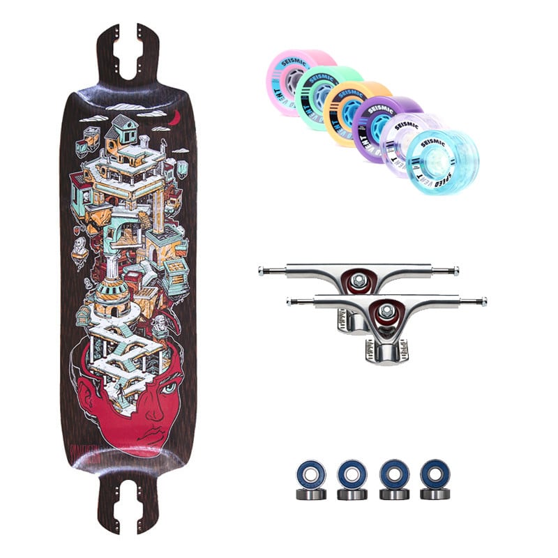 Pantheon Nexus FG Ruins Graphic Seismic 36.25" - Longboard Complete Pantheon Nexus FG Ruins Graphic Seismic 36.25" - Longboard Complete