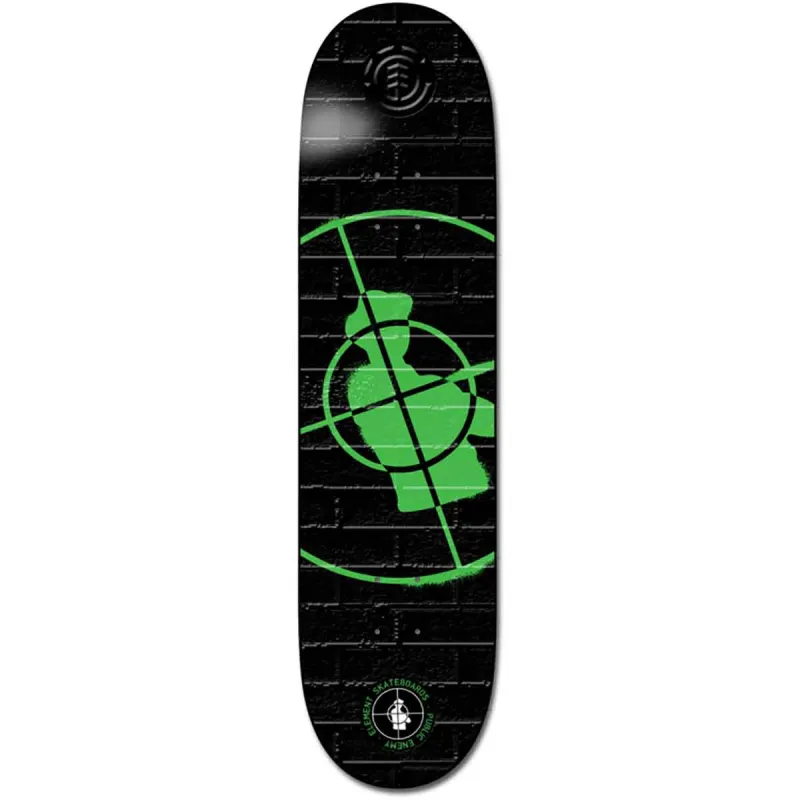 Element X Public Enemy Number One Stencil 8.25" Skateboard Deck