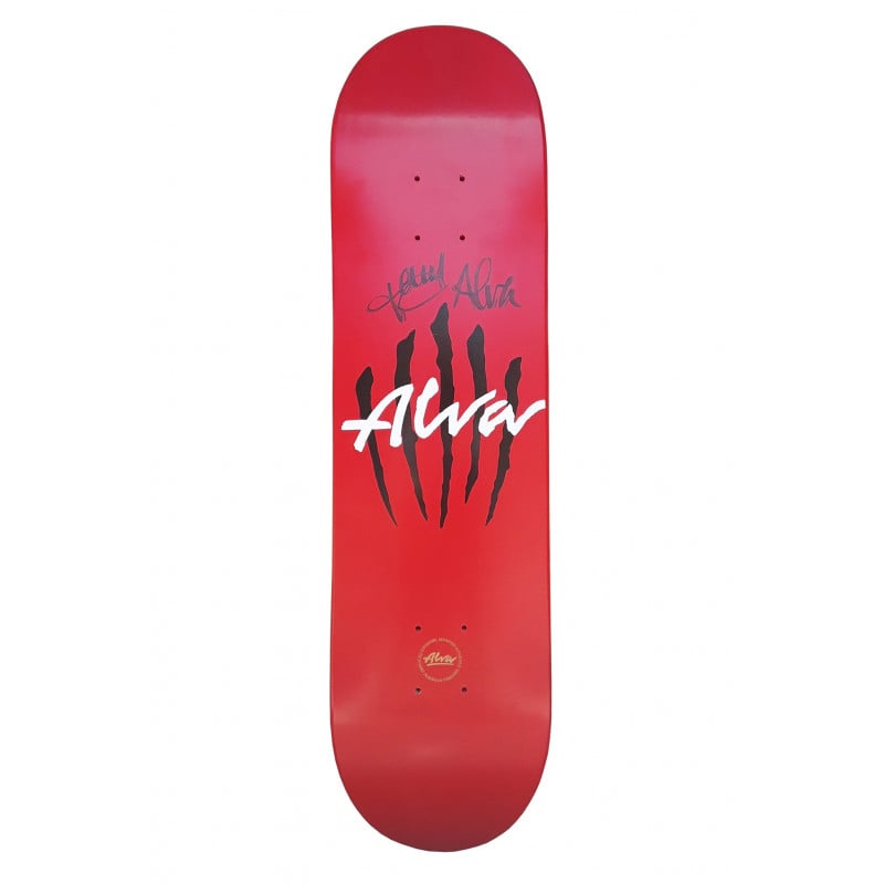 Alva Scratch 8.0" Red (Signed) - Skateboard Deck
