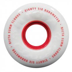 Ricta Cored Clouds 53mm 86a White Skateboard Rollen