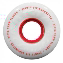 Ricta Cored Clouds 53mm 86a White Skateboard Roues