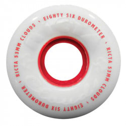 Ricta Cored Clouds 53mm 86a White Skateboard Roues