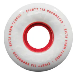 Ricta Cored Clouds 53mm 86a White Skateboard Ruote