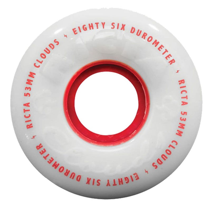 Ricta Cored Clouds 53mm 86a White Skateboard Rollen