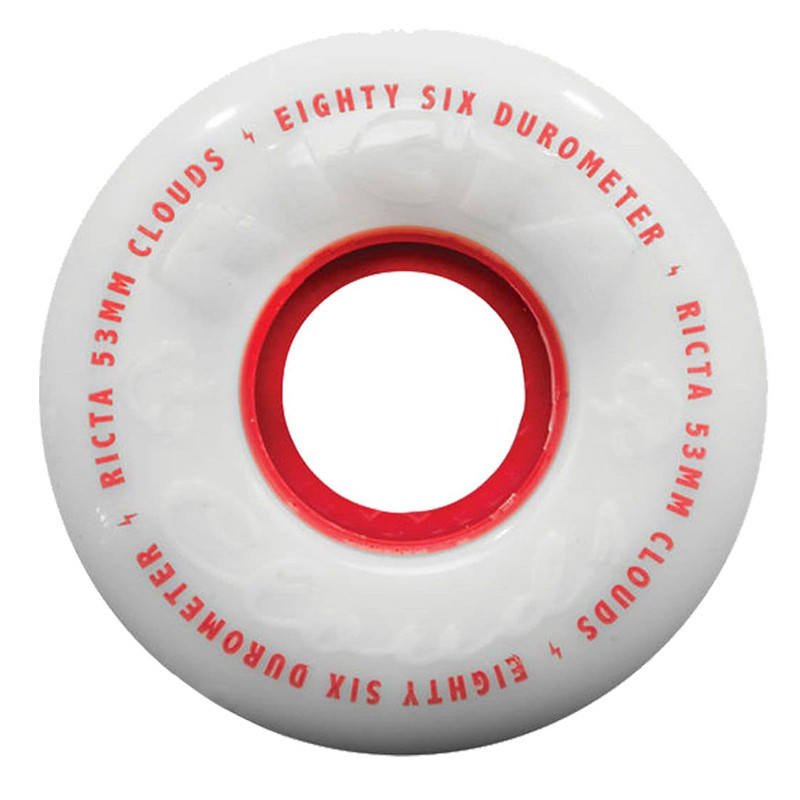 Ricta Cored Clouds 53mm 86a White Skateboard Roues