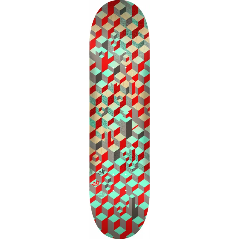 Mini Logo Patterns Blocks Shape 242 8.0" Skateboard Deck