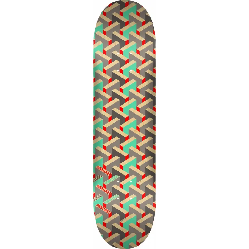 Mini Logo Patterns Maze Shape 243 8.25" Skateboard Deck