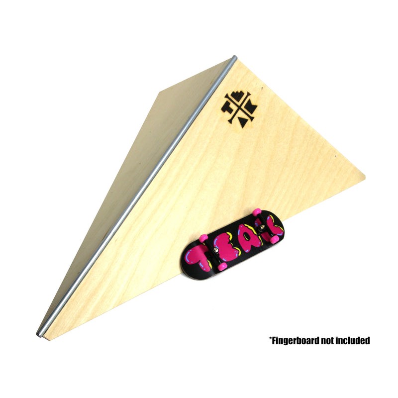 Teak Tuning Fingerboard Polebank XL Sized, 12 Inch Skatepark Ramp