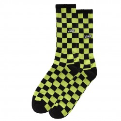 Vans Checkerboard Crew Ii Socks (9.5-13 1Pk) Lime Punch