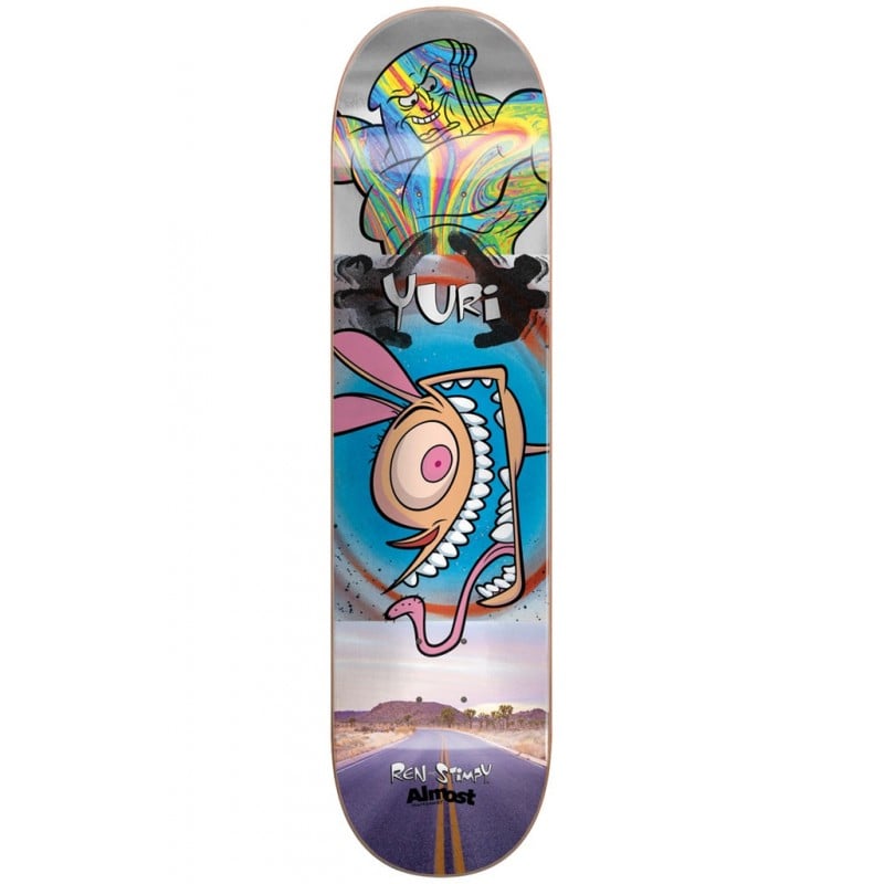 Almost Yuri Ren & Stimpy Road Trip R7 8.375” Skateboard Deck