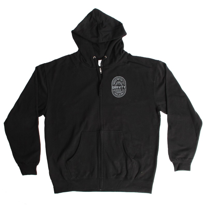 Gravity Enjoy The Ride Logo Zip Hoodie Black