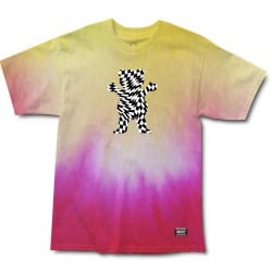 Grizzly Trippy Checkerboard OG Bear T-Shirt Tie Dye