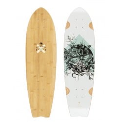 Old School 31 Longboard Skateboard Cruiser Fish Deck Natural