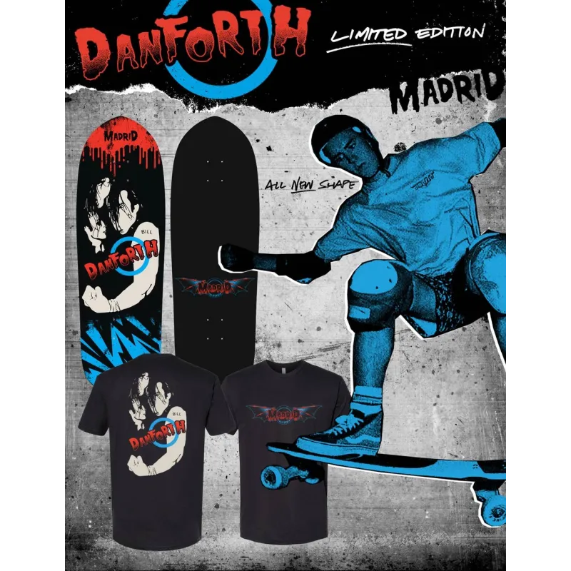 Madrid Bill Danforth 80s Reissue Limited Edition 10.5" With T-Shirt Skateboard Deck