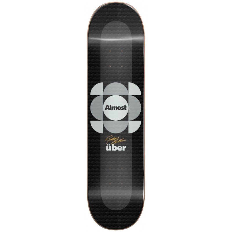 Almost Mullen Uber Expanded Silver Black 8.25" Skateboard Deck Almost Mullen Uber Expanded Silver Black 8.25" Skateboard Deck