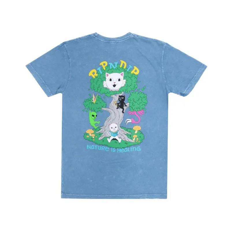 RIPNDIP Adventure Club T-shirt Slate Mineral Wash