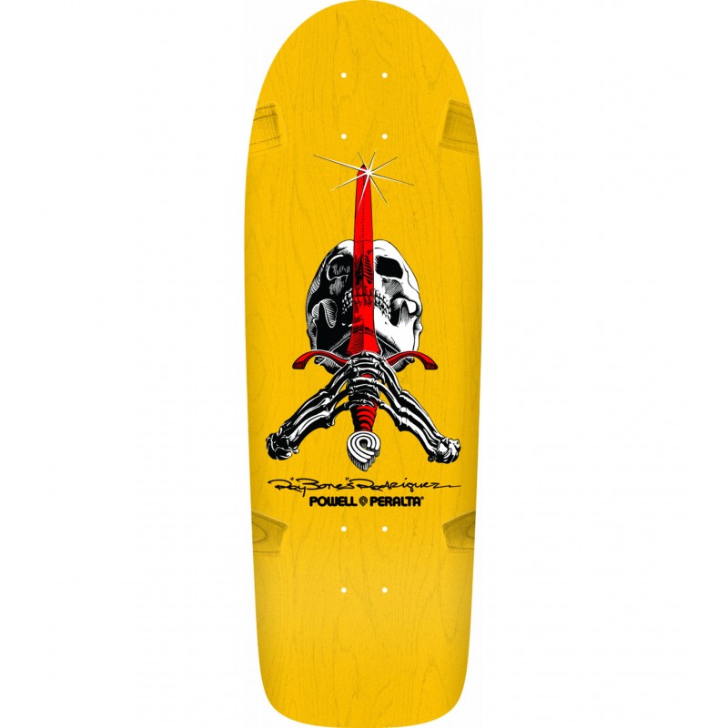 Powell-Peralta OG Ray Bones Rodriguez Skull & Sword 10" Old School Skateboard Deck
