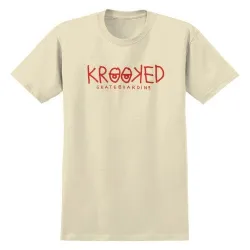 Krooked Eyes Cream/Red T-Shirt