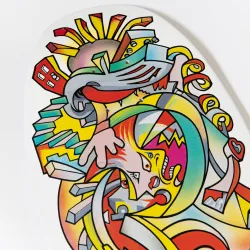 Santa Cruz Hosoi Picasso Reissue 30" Old School Skateboard Deck