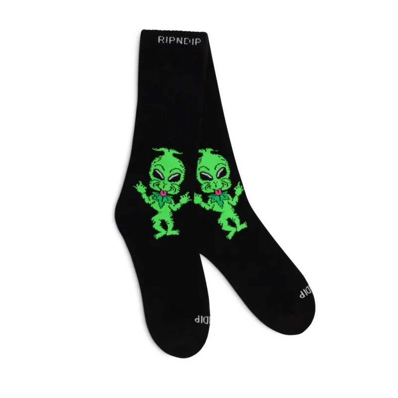 RIPNDIP Bah Humbug Socks Black