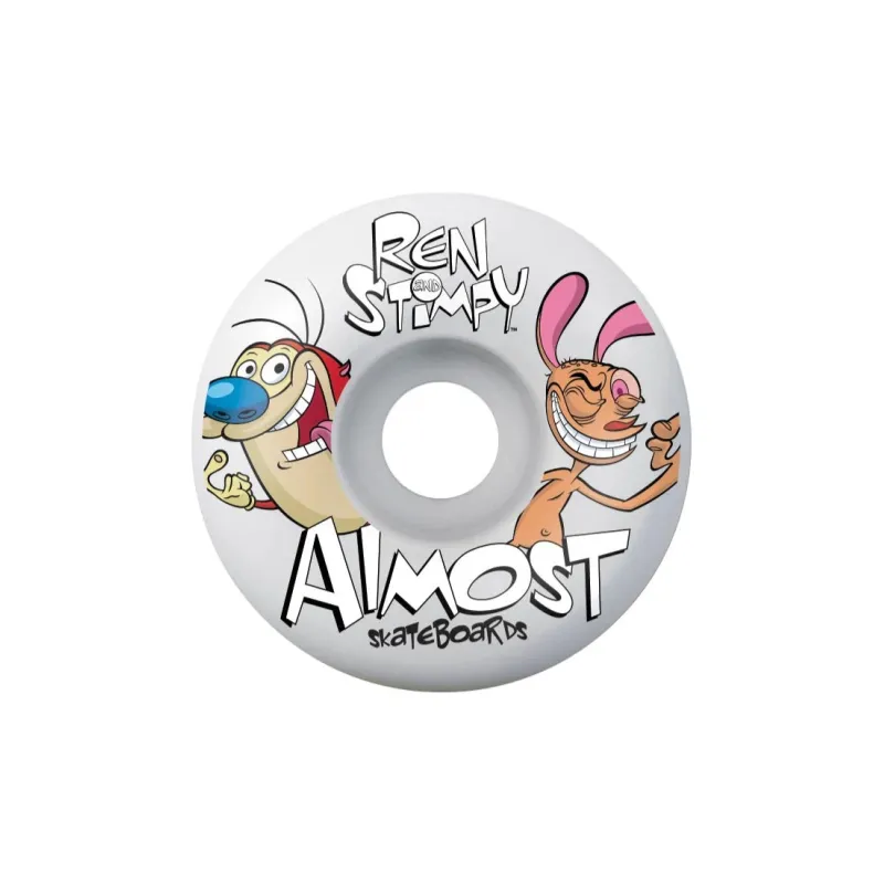 Almost Ren & Stimpy On My Back W/Soft Roues Green 7.0" Skateboard Complete